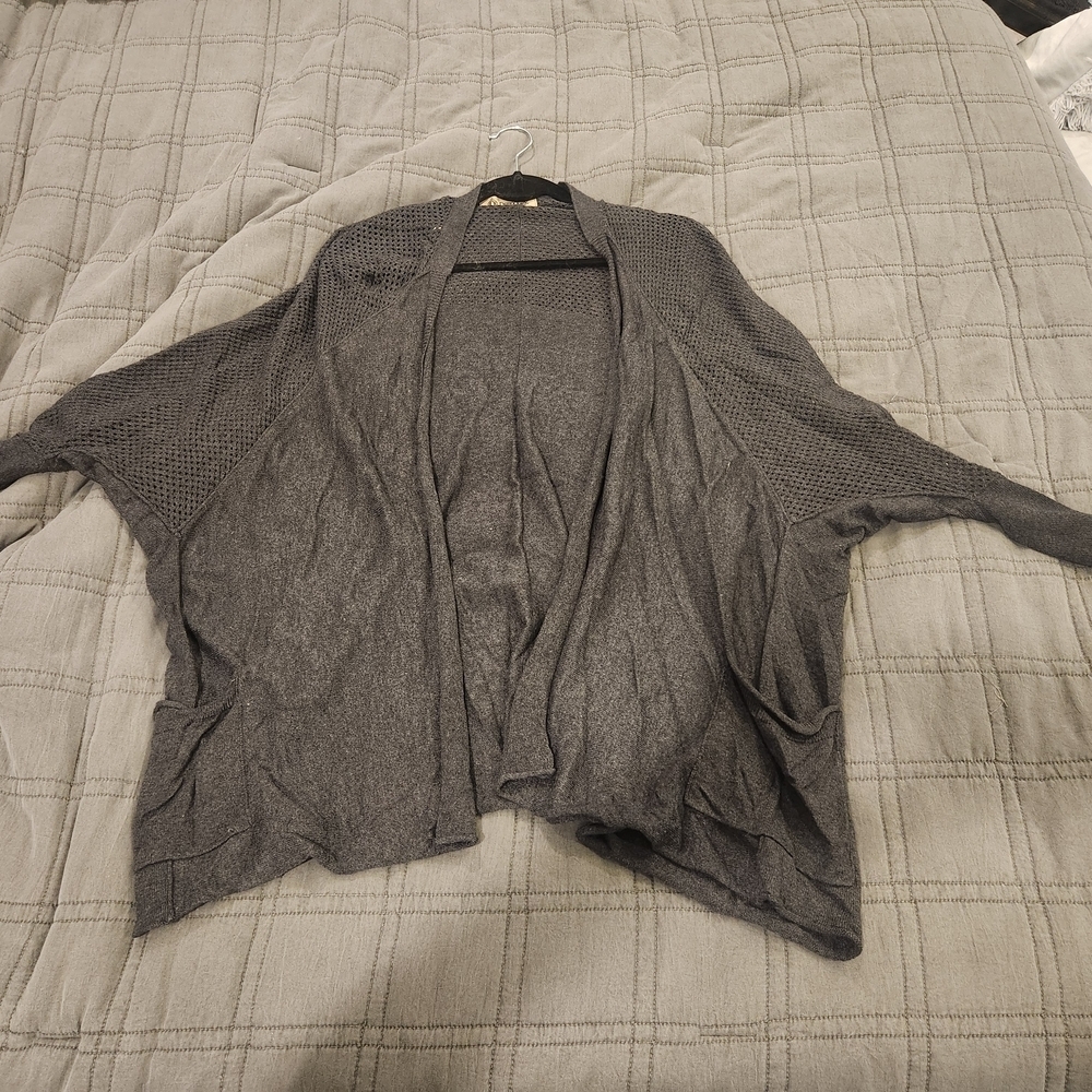 Democracy Charcoal Women's Cardigan Size L!